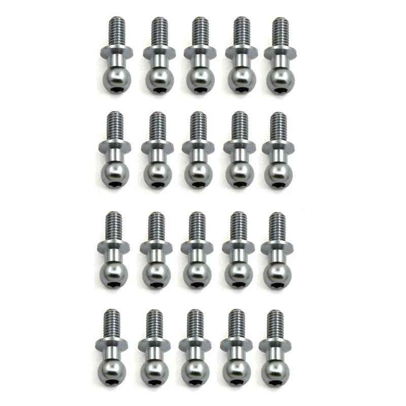 

20Pcs Metal M3 Hex Ball Head Screws For Tamiya TT-01 TT-02 Sakura D4 D5 1/10 RC Drift Car Spare Parts Universal