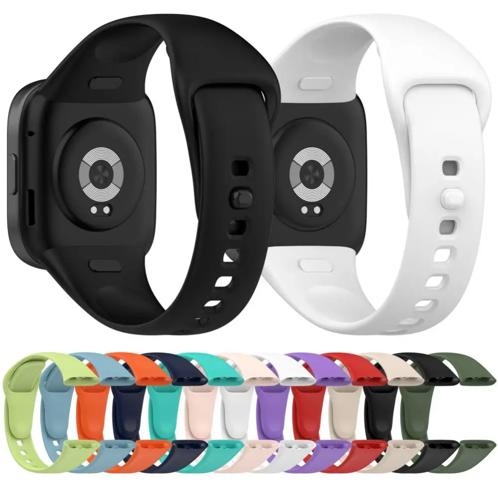 

12 Colors Red Rice 3 Wrist Strap Back Buckle Strap Silicone Strap Mi Watch Lite3 Strap For Redmi Watch Watch3 Silicone Buckle