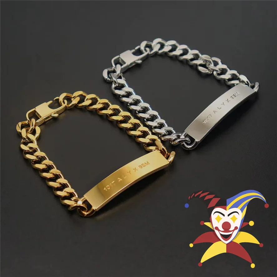 

1017 ALYX 9SM ID Bracelet Men Women 1:1 High Quality Chain Logo Alyx Bracelets Made In Italy Hook Buckle Accessory