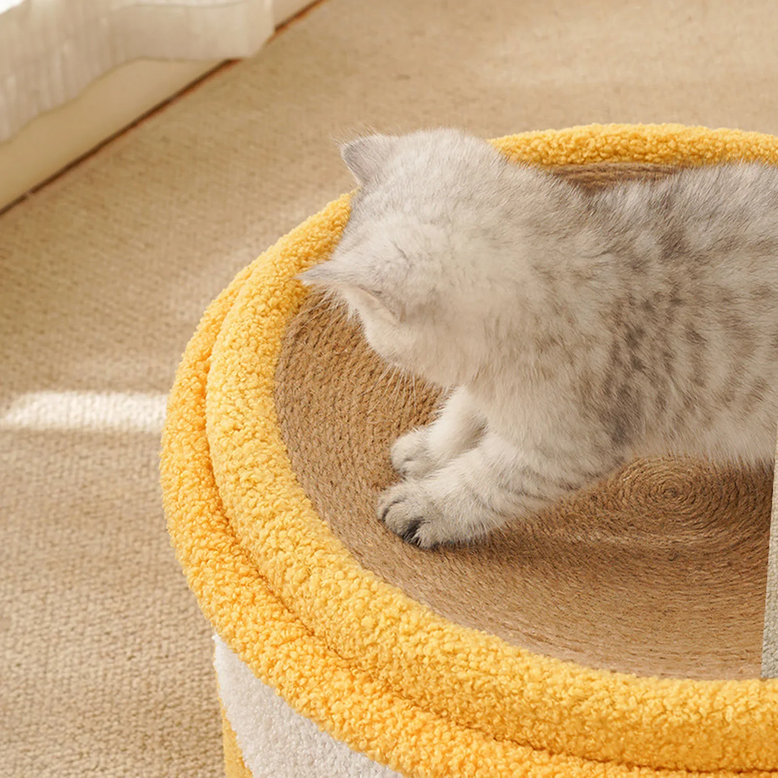 Когтеточка для кошек домик мультяшный стиль бочки прочный противоизносный