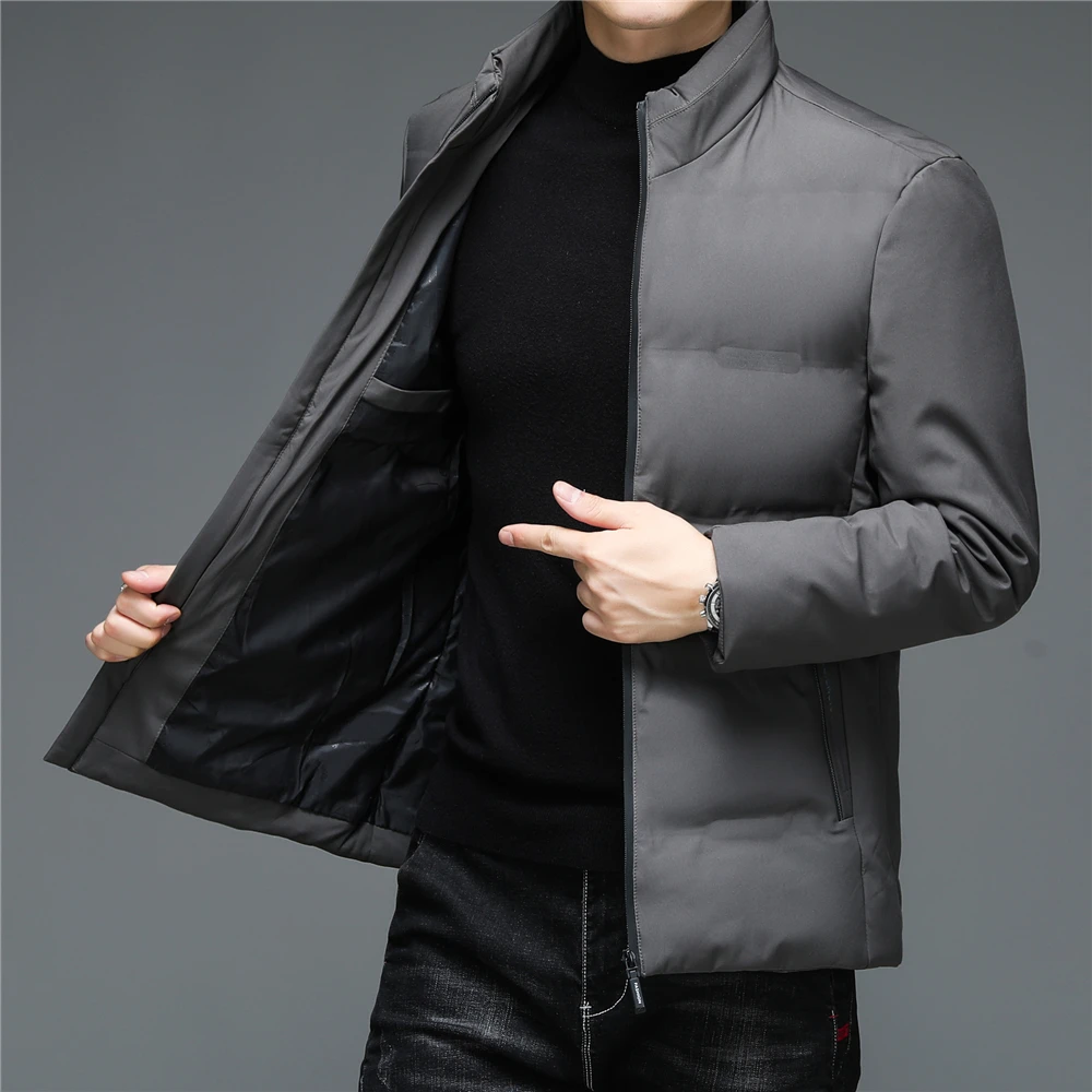 COODRONY Brand Stand Collar Zipper Jacket Men Clothing Winter New Arrival Thick Warm Parka Business Casual Slim Fit Coats Z8153