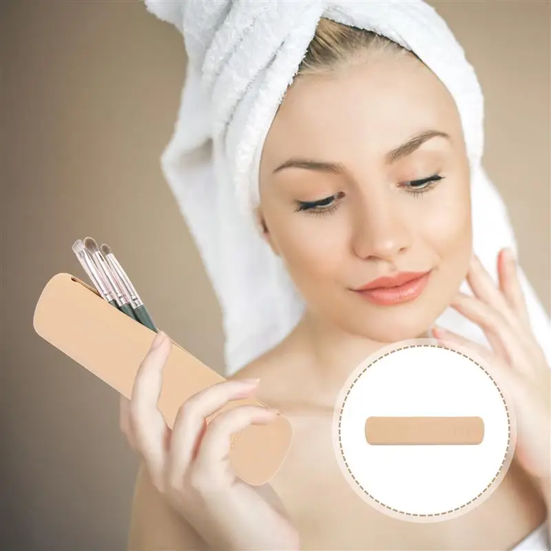 

Silicone Makeup Brush Organizer Portable Makeup Brush Bag For Travel Holder Cosmetic Bag Makeup Brush Case Pouch Holder