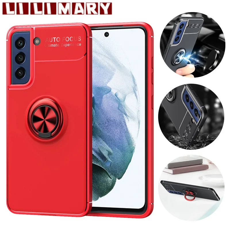 

Shockproof Case For Samsung S22Ultra S21FE S20FE S20 Plus S30 Ring Stand Phone back cover for Galaxy S21 Plus S10Plus S10E S10