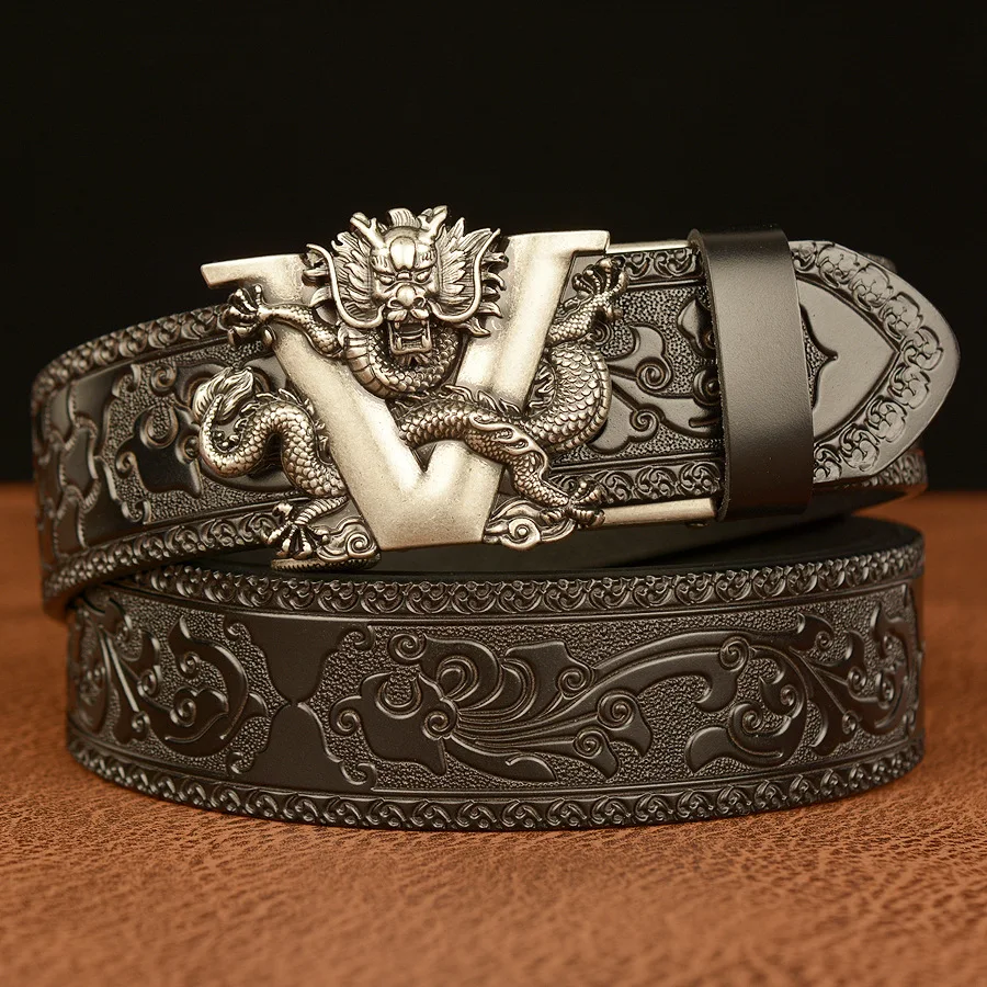 

Men Fashion Genuine Leather Belt Black Leather Belt