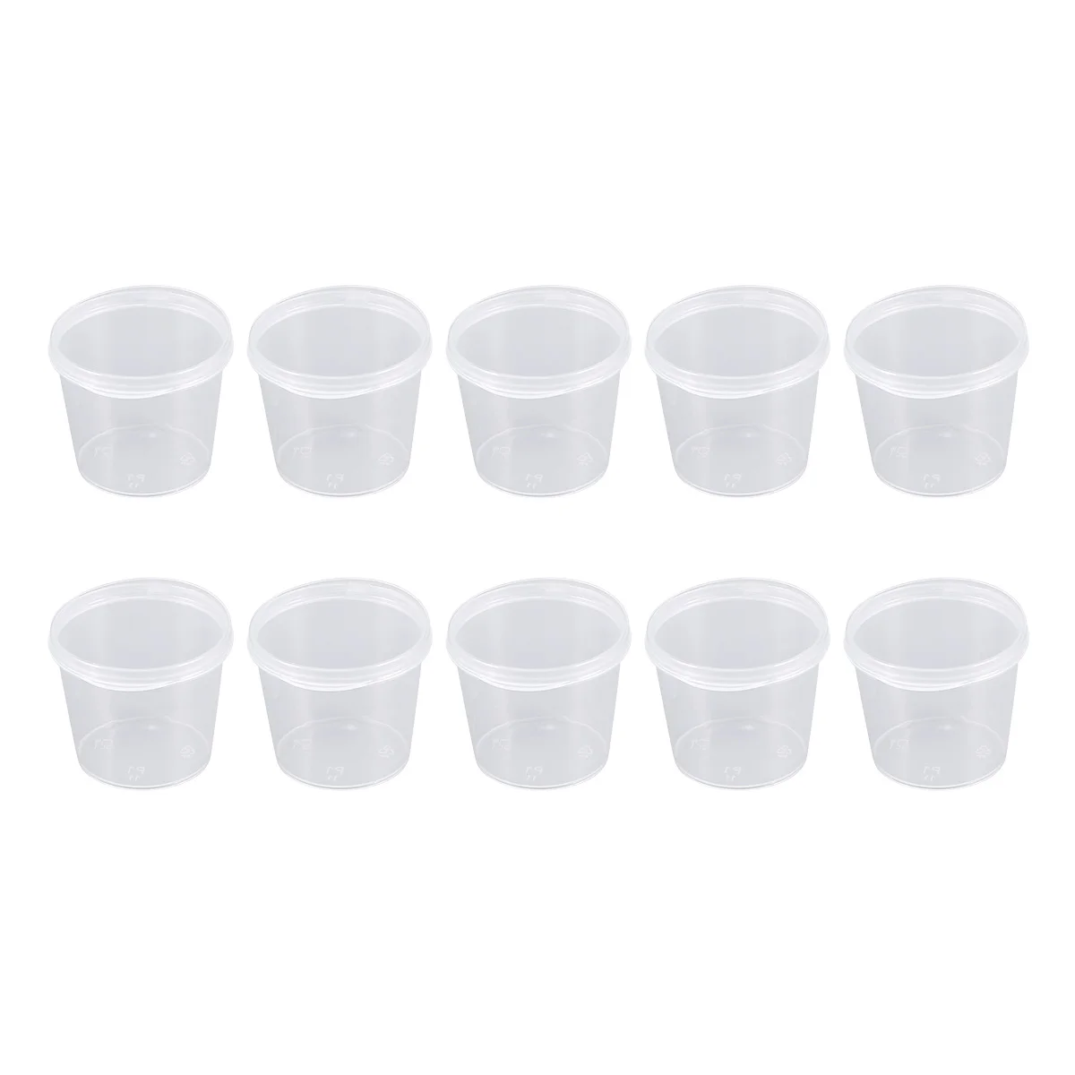 

50PCS Portion Cups With Lids Containers Salad Dressing Cups Condiment Bowl For Sauce Yogurt Jelly Pudding 25ml