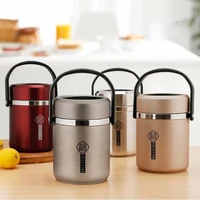 2 2l vacuum insulated lunch box stainless steel bento boxes japanese style school kids camping portable food container thermos