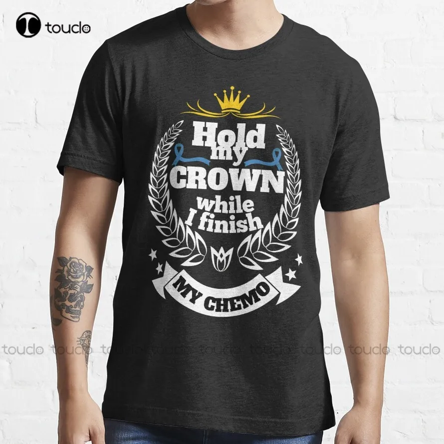 

Hold My Crown While I Finish My Chemo Trending T-Shirt Trending T-Shirt Pride Shirt Oversized Graphic T Shirts 100% Cotton New