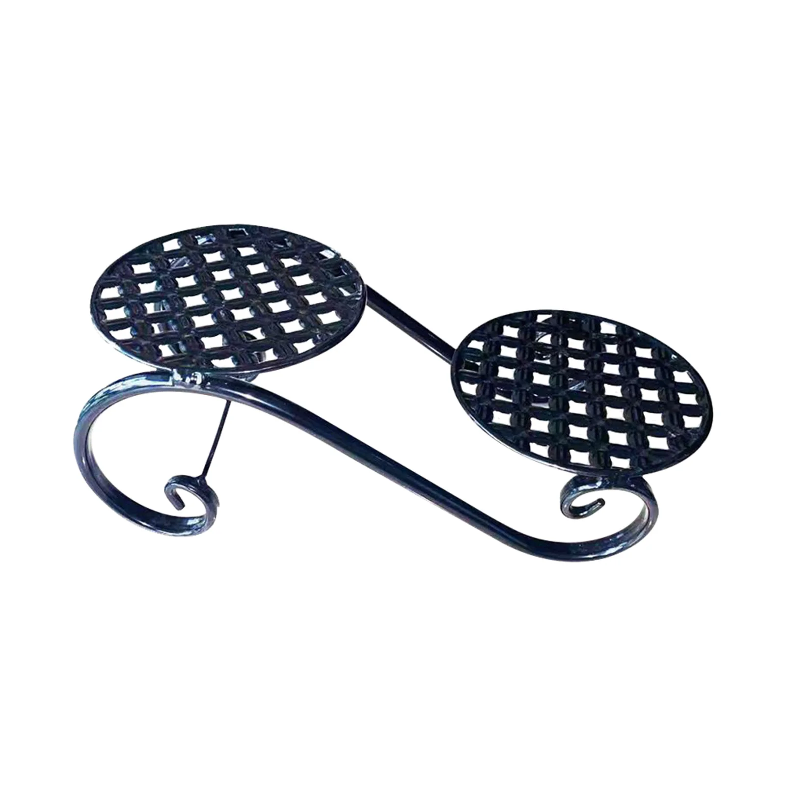 

Durable Indoor Home Storage Holder Round Metal Flower Pot Floor Rack Garden Office Balcony Black Desktop Plant Stand Riser