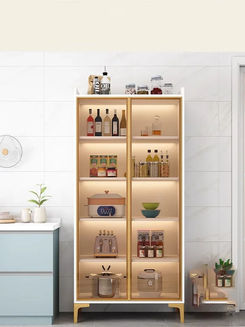 Роскошный дизайн винный шкаф витрина стеклянная дверь сервант Lemari Sudut для