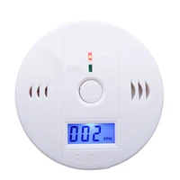 co sensor works alone built in 85db alarm sound independent carbon monoxide poisoning alarm detector household lcd digital di