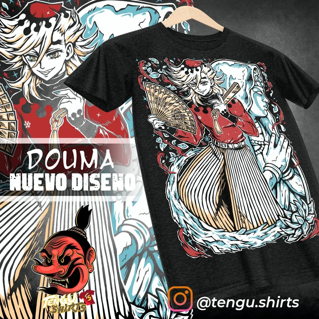 Хлопковые футболки Doma Moon Demon Slayer с аниме