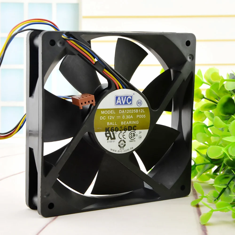 DA12025B12L 120 мм 1225 12025 120*120*25 мм 12*12*2,5 см вентилятор шасси с шарикоподшипником 12 В А 4 контакта