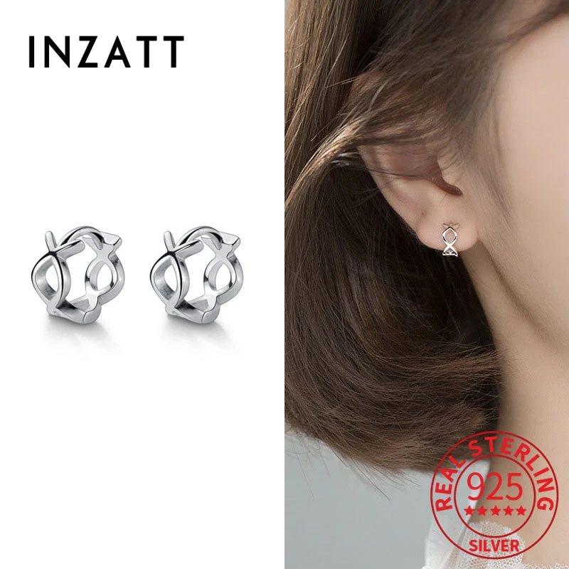 

Серьги-кольца женские ажурные из серебра 925 пробы с крестиком
