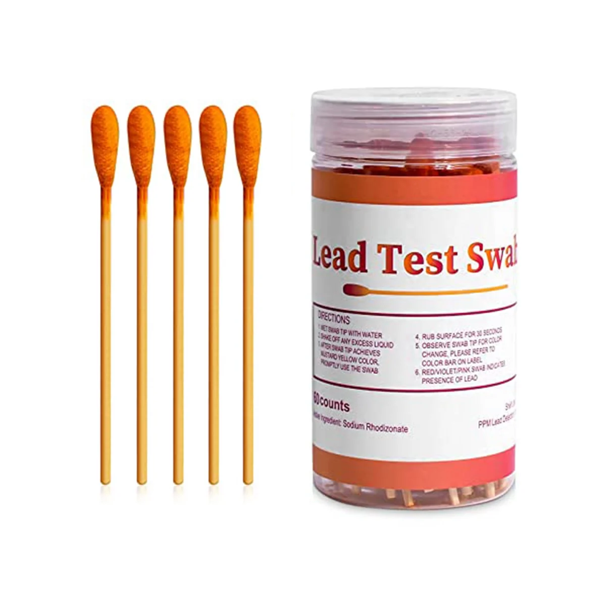 

Lead Paint Test Swabs Kit: 60 Pcs Lead Test Kit Swabs, Home Lead Test Kit, Lead Check Swabs, Lead Testing Strips