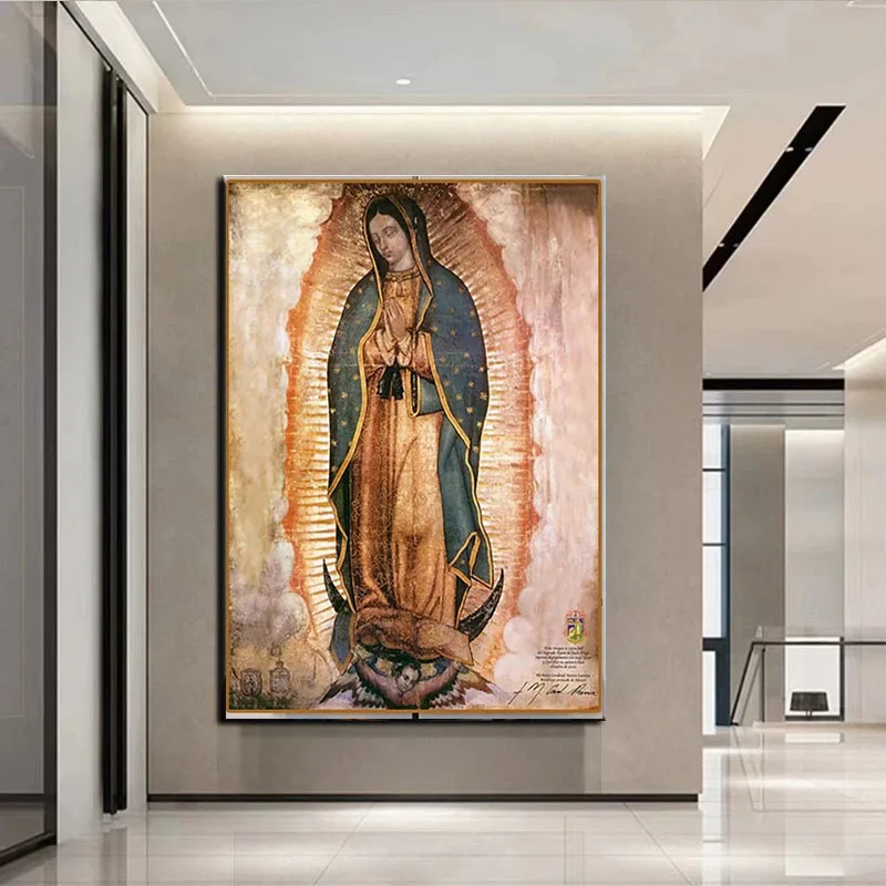 Дева Мария Гуадалупе картина маслом Современный абстрактный дизайн искусство