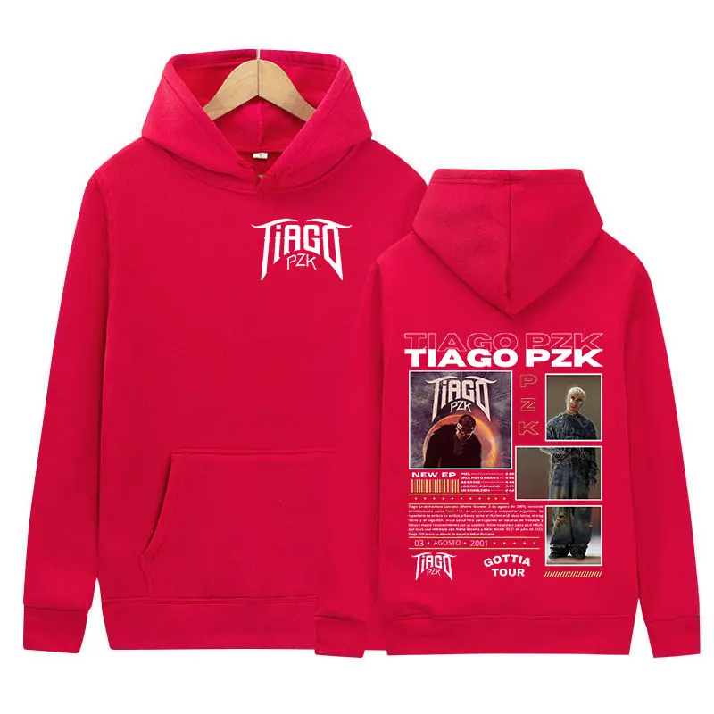 Rapper TIAGO PZK Graphic Hoodie Men's Hip Hop Fashion Oversized Sweatshirts Unisex Vintage Harajuku Pullover Hoodies Streetwear