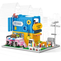 loz streetscape mini diamond building block creative leisure club figure building bricks city street view toys for kids gift