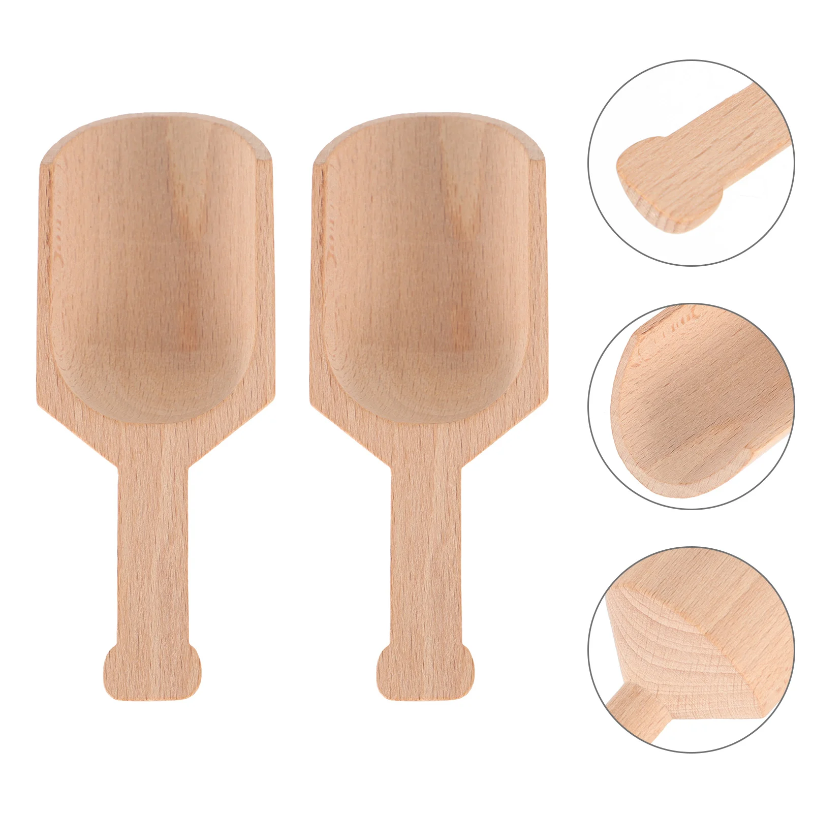 

Wooden Scoop Spoon Salt Bath Tea Spoons Wood Scoops Coffee Mini Scooper Flour Ice Sugar Salts Milk Cream Candy Bamboo Condiments