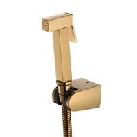 titanium gold brass wall mounted handheld bathroom toilet bidet faucet sprayer