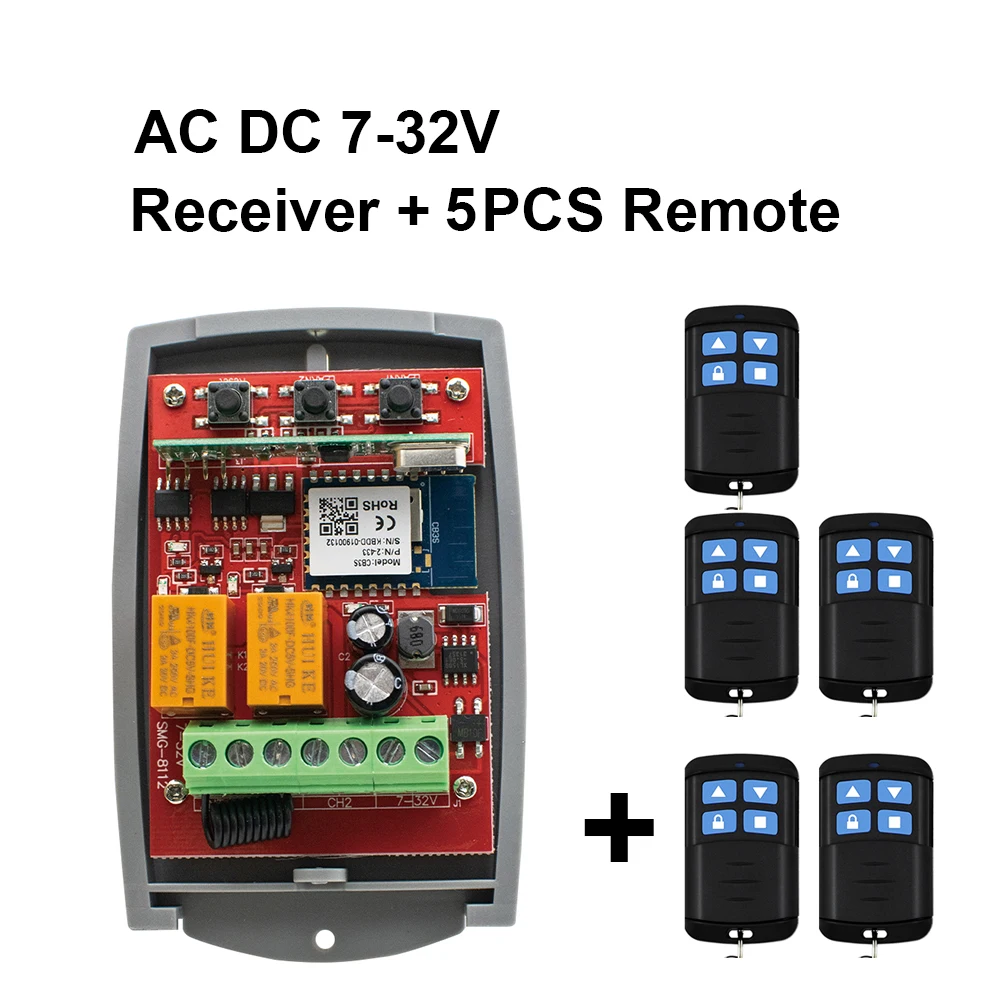 

433 МГц Универсальный Tuya Smart Wi-Fi устройство открывания гаражных ворот 2CH 12 В 24 В 220 В беспроводной пульт дистанционного управления приемник ворот Tansmitter 433