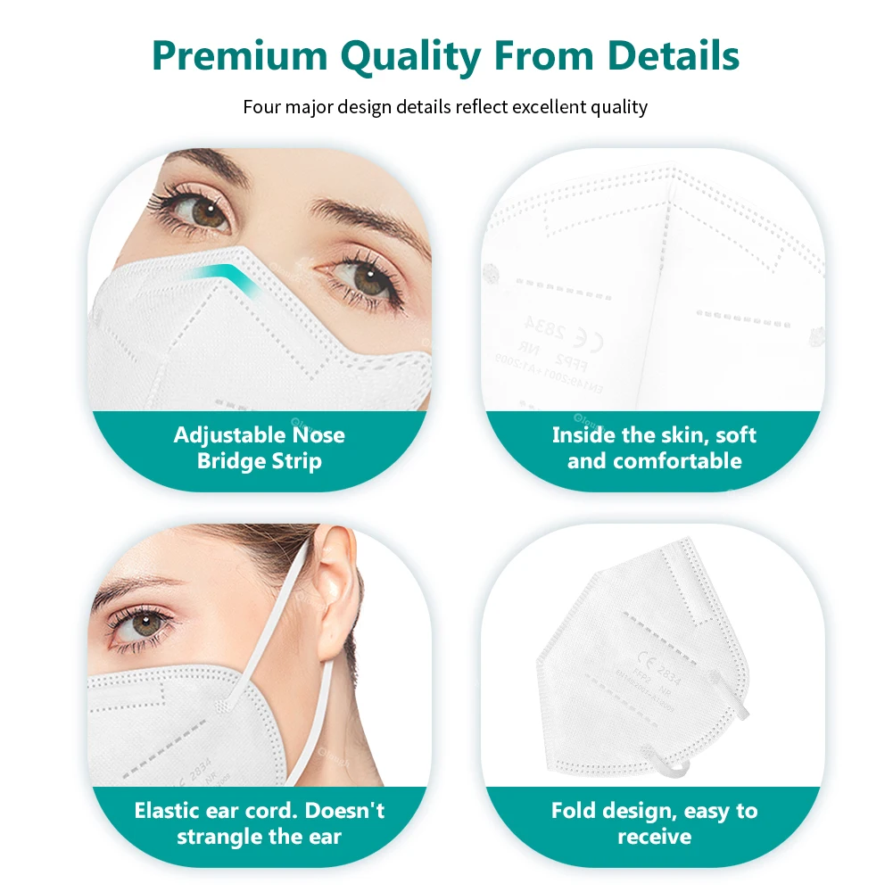 FPP2 маски FP2 для взрослых Mascherina FFPP2 Mascarilla KN95 5 слоев FFP2 маска Сертификат CE FFP2Mask FFP 2 |