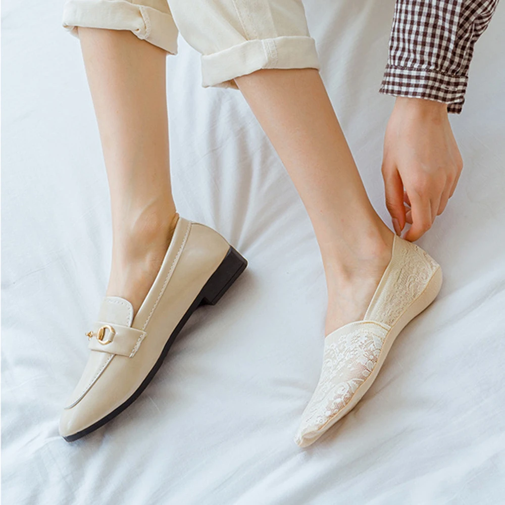 Кружевные носки-лодочки для женщин цвет в ассортименте