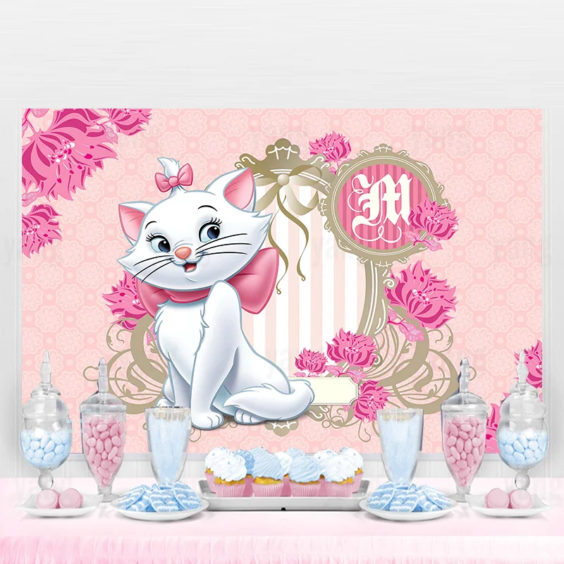 

Студийный фон для фотосъемки с изображением милого розового цветка Мари кота