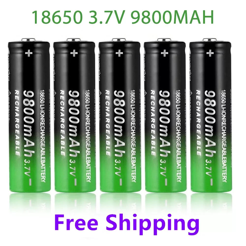 

NEW2023 1/2/4/6/8/10PCS New Fast Charging 18650 Battery High Quality 9800mah 3.7V 18650B Li-Ion Flashlight Batteries