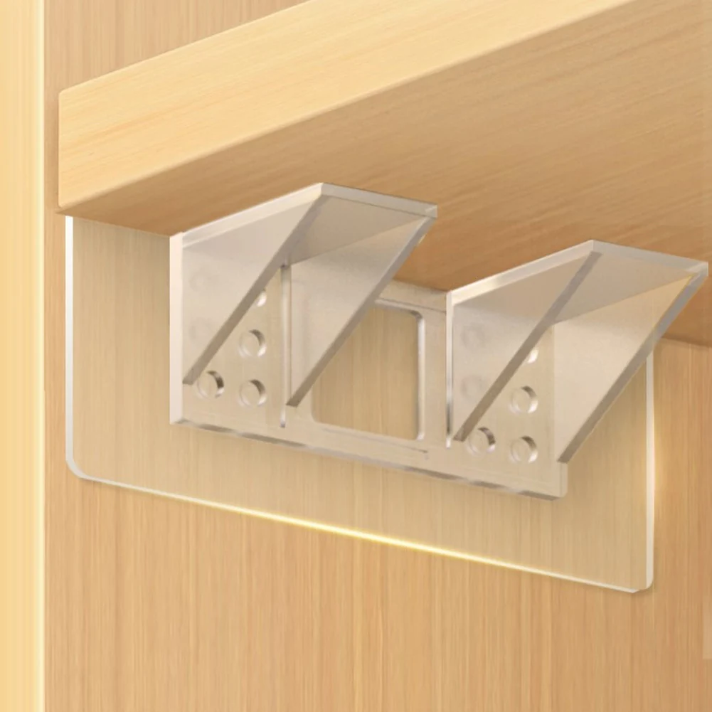 

2/6/10pcs Shelf Support Adhesive Pegs Punch-Free Wall-mounted Cabinet Closet Partition Bracket Kitchen Bathroom Triangular Suppo