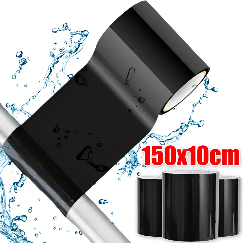 Прочная водонепроницаемая лента из ПВХ 150x10 см уплотнительная ремонтная для