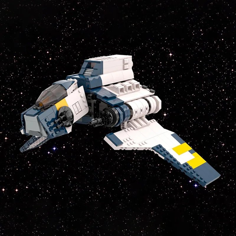Фото 803 детали MOC, модель атакующего космического корабля класса Nu, строительные блоки, рождественские подарки, архитектурная игрушка, образовательный конструктор для самостоятельной сборки. №4