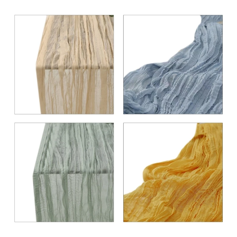 

Wedding Table Runner Semi-Sheer Gauze Table Runner 35x120Inch Cheesecloth Cover