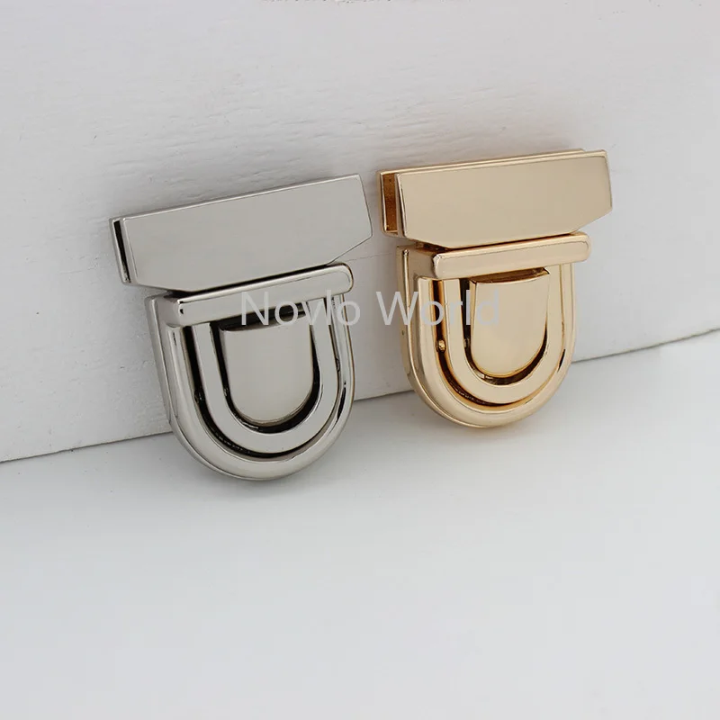 5-20 pieces 3 colors 42x34mm Shiny Color Tongue shaped New Push Lock for DIY Handbag Briefcase Purses Accessories