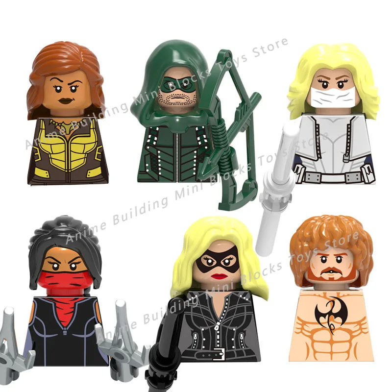 

Arrow Vixen White Canary Black Canary Iron Fist Mini Action Toy Figures Building Blocks Assembly Toys Dolls Kids Gifts X0175
