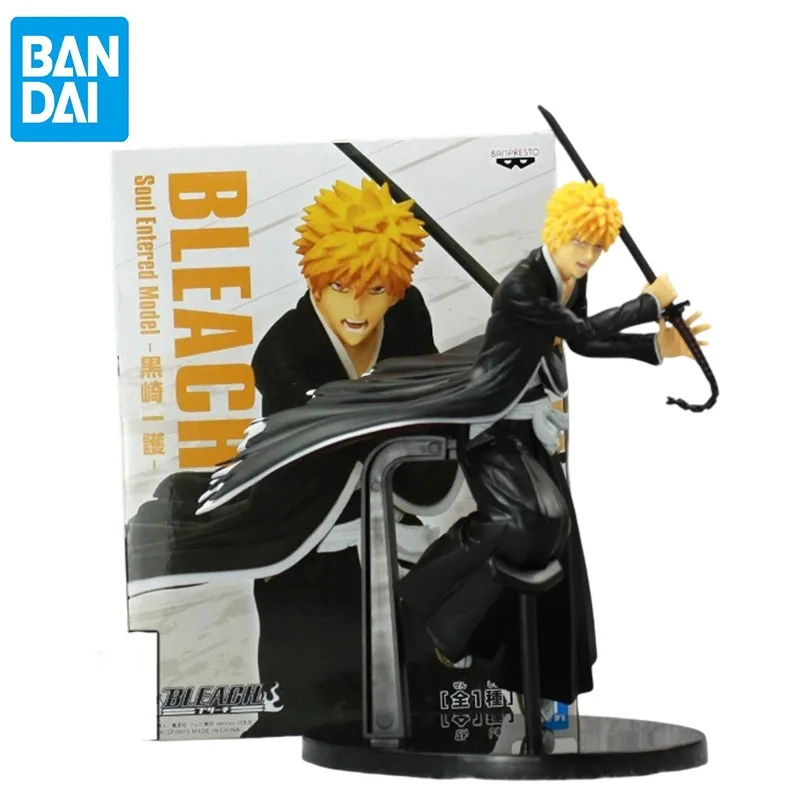 Фото Оригинальная коллекционная фигурка Banpresto Bleach: Орихиме, Рукия, Йоруичи, Ичиго, Кенпачи, Рецу, Урю — официальная аниме-модель для детей №1