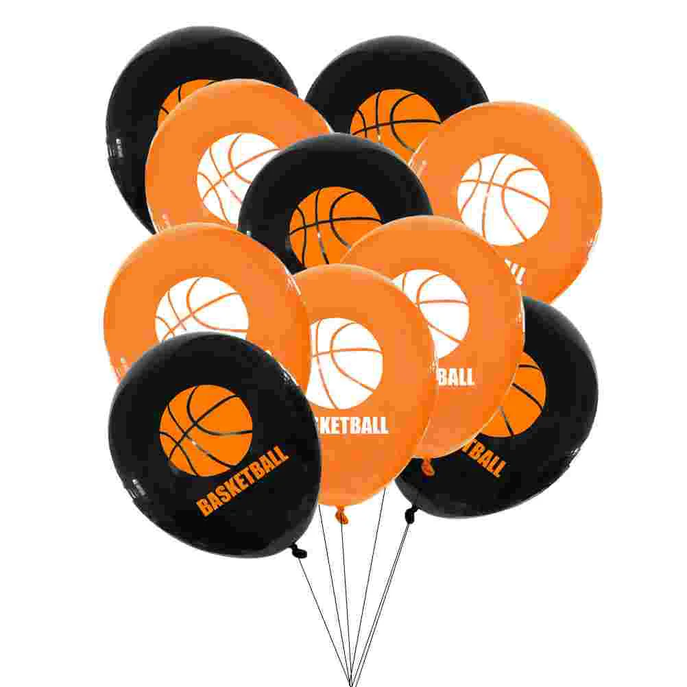 

Party Balloons Basketball Birthdaythemed Decoration Supplies Graduation Ornament Home Black Orange Funny Decor Cartoon Indoor