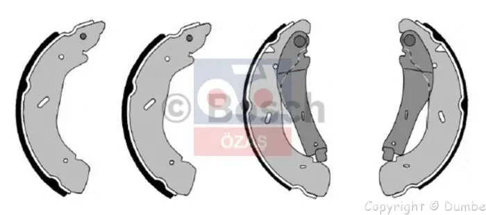 

F026004612 for rear brake PABUCLU BALATA TRANSIT V184 0006 A.