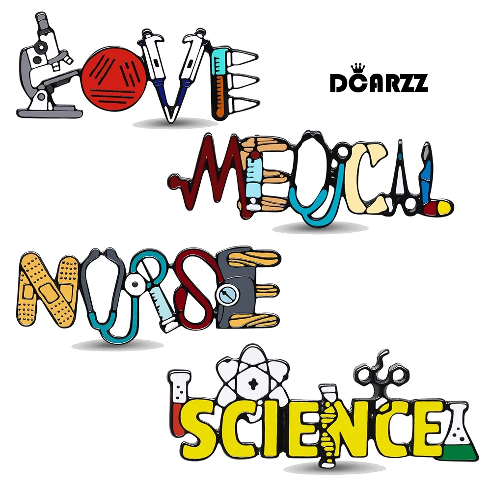 DCARZZ медицинские эмалированные булавки лабораторные украшения лацкан рюкзак