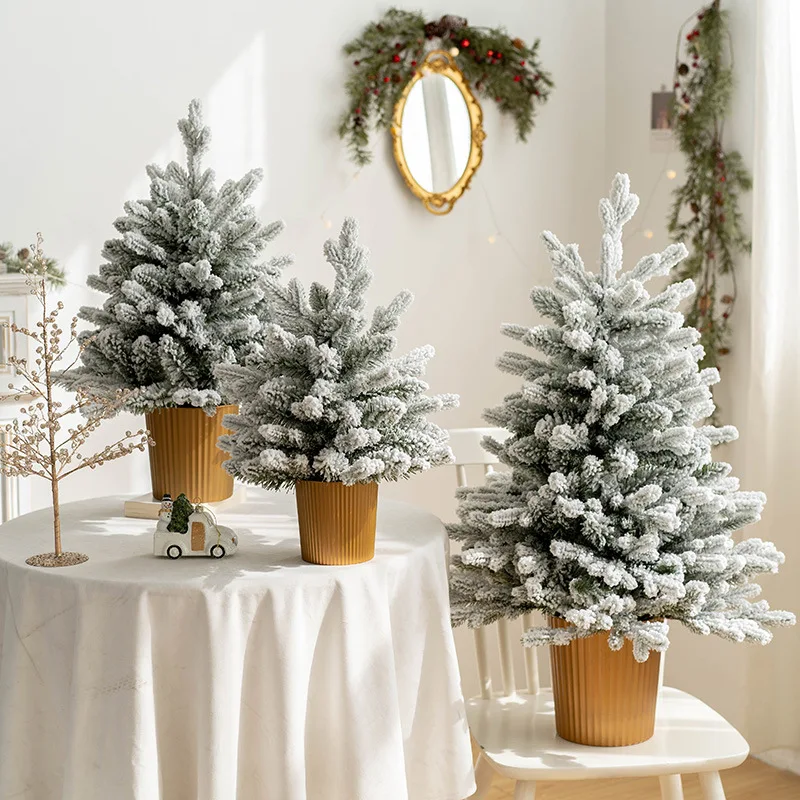 

90cm Christmas Tree Table area Snowflake Pe tree Diy decoration Christmas party Wedding decoration Merry Christmas Navidad