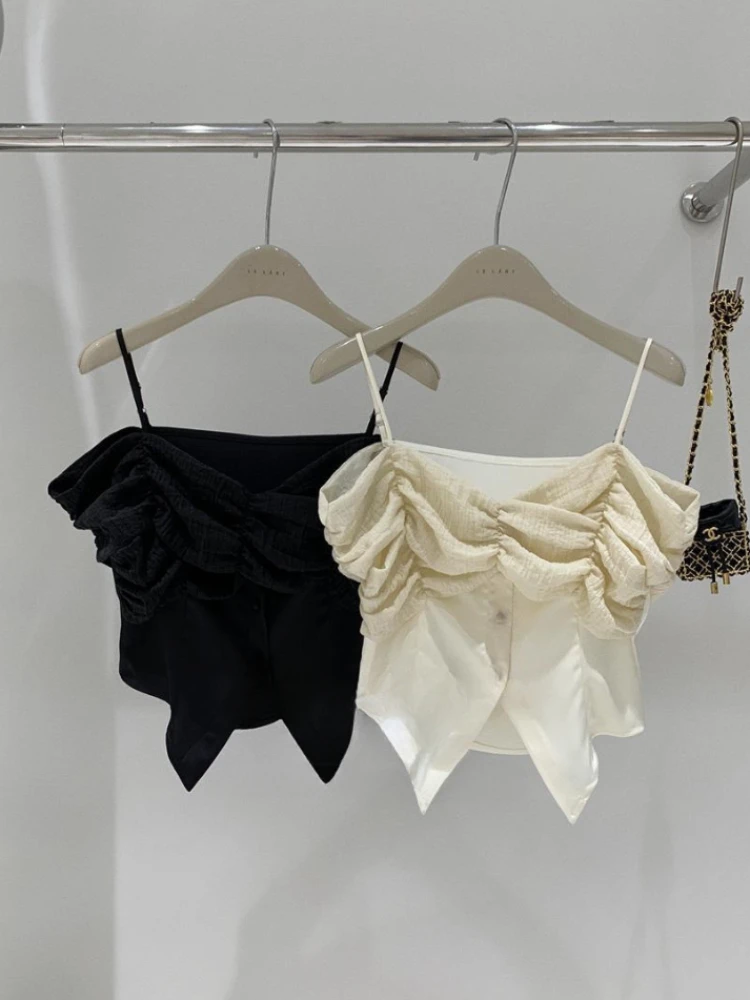 Блузки женские плиссированные уличные сексуальные Gyaru модный корейский стиль