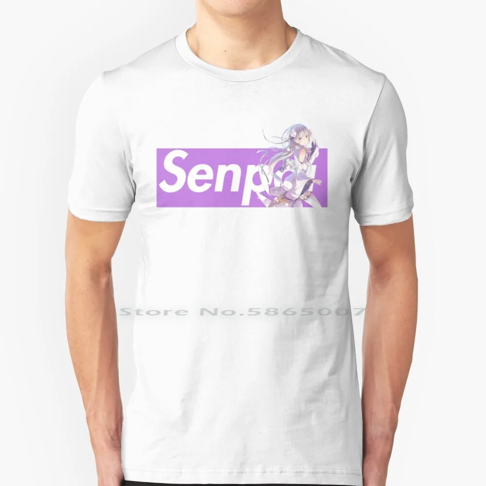 

Emilia T Shirt 100% Cotton Rem Maid Re Zero Starting Life In Another World Emilia Ram Witch Anime Summer 2020 Isekai Manga