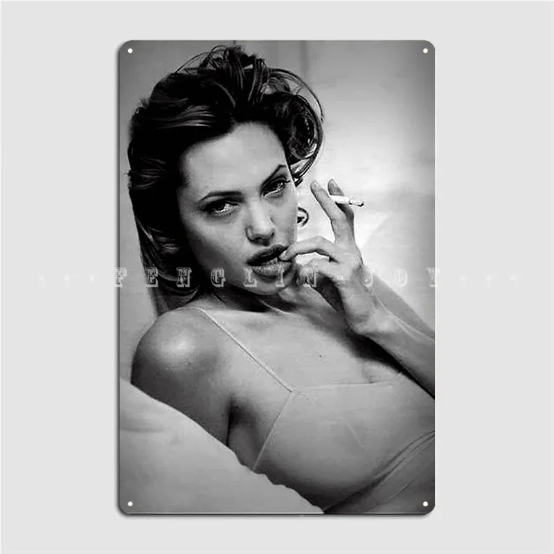 Сексуальная Ангелина Джоли металлическая вывеска клубная вечеринка бар пещера