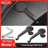 front rear trunk hook for tesla model 3 2021 22 grocery bag holder abs frunk bolt cover holding clip spare storage accessories
