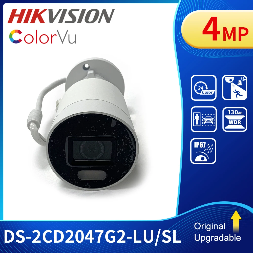 

Hikvision DS-2CD2047G2-LU/SL 4MP ColorVu Strobe light Two-way Audio Mini Bullet CCTV Network IP Camera