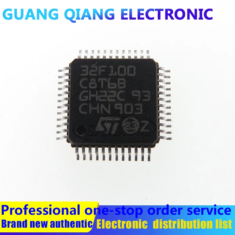 

1PCS STM32F100C8T6B IC MCU 32BIT 64KB FLASH 48LQFP