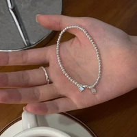turavzcc original block pendant bracelets bead elasticity of rubber jewelry charm bracelet for women jewelry christmas gift