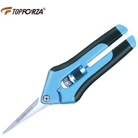 topforza garden scissors straight blade shears stainless steel elbow cut tools shrub trimmer household leaf potted branch pruner