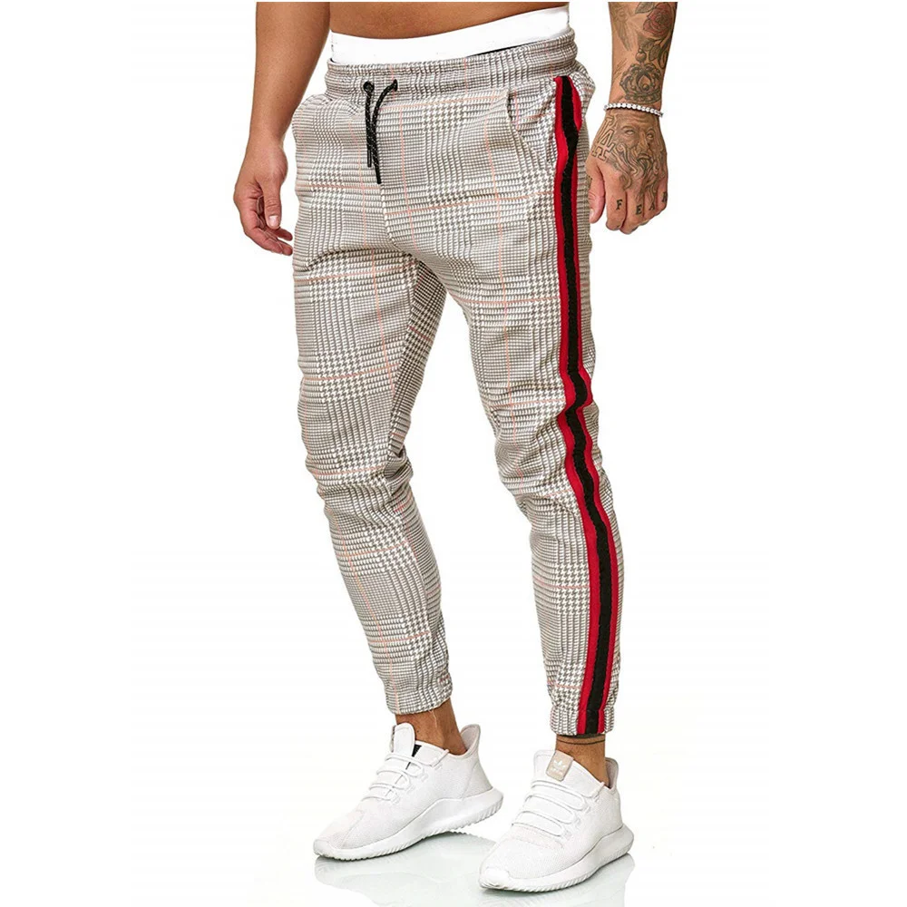 

New Spring Summer Mens Pants Sportswear Joggers Outside Casual Pants Male Plaid Pants Men Trousers Sweatpants Sports Pants