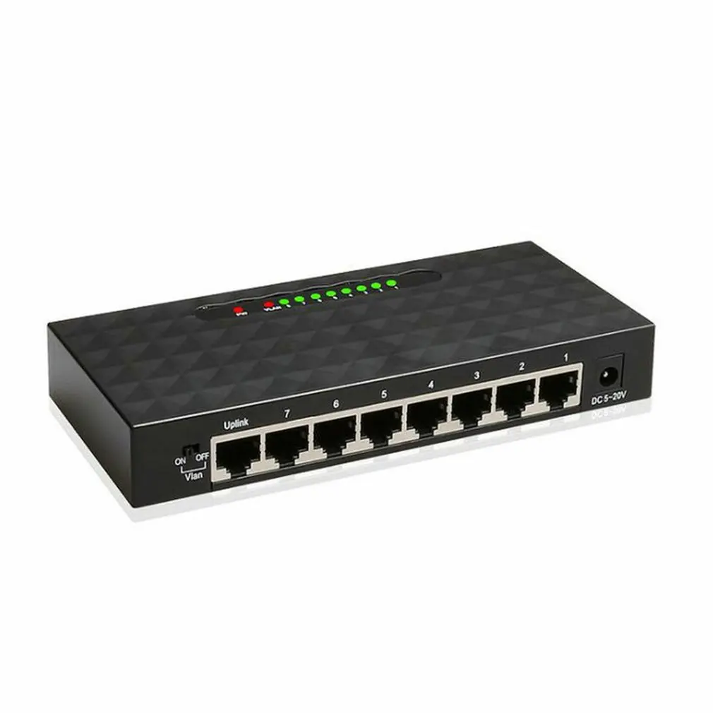 

8Port Gigabit Switch Ethernet Smart Switcher High Performance1000Mbps Ethernet Network Switch RJ45 Hub Internet Injector