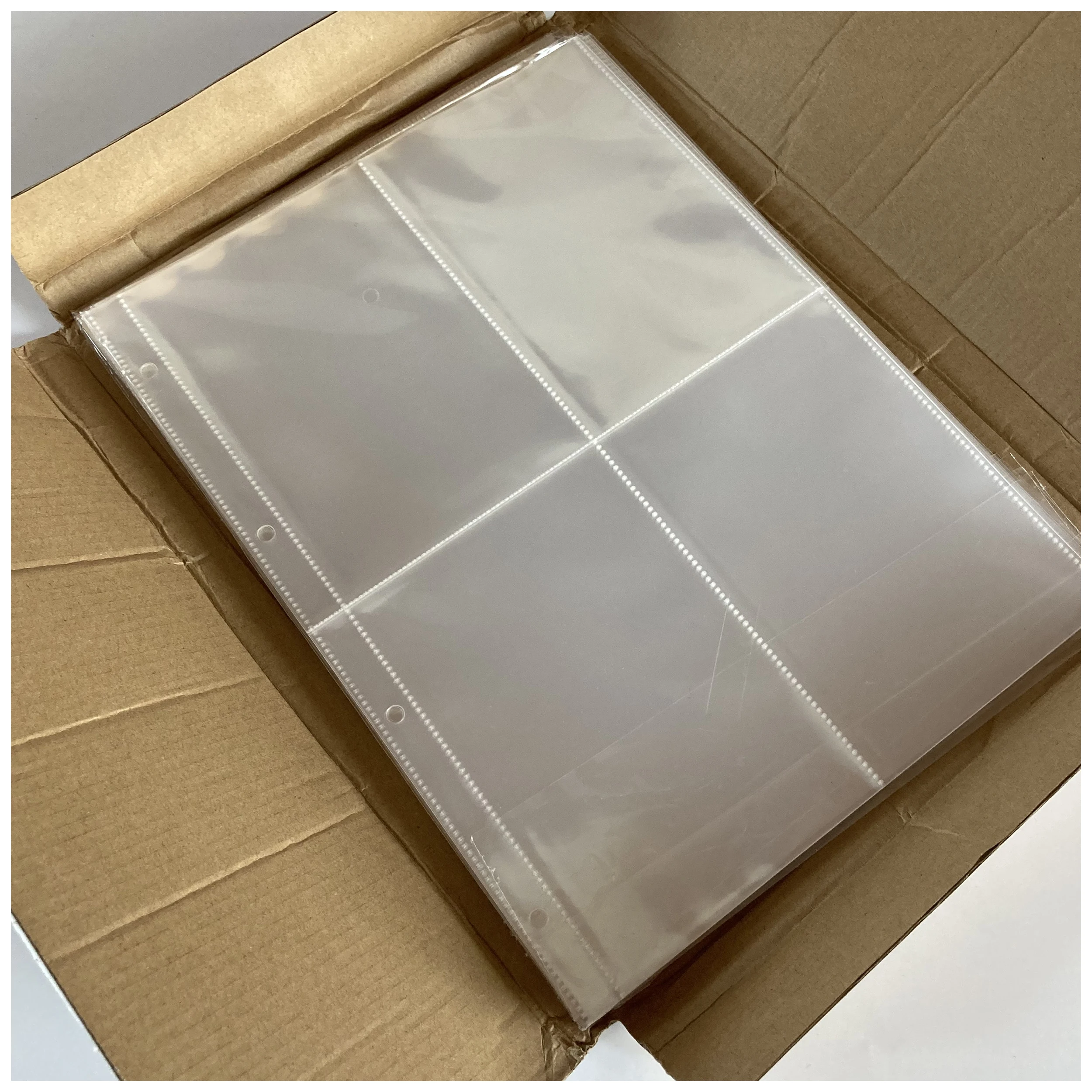 

10 Sheet/Pack A4 Binder Photo Album 2 4 Pocket Sleeves Transparent Single Sided Kpop Photocard Postcard Collect Book Refill Page